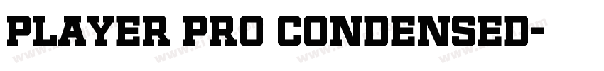 Player Pro Condensed字体转换